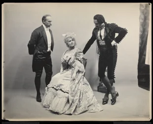 Portrait of Opera Singer Antonio Scotti with an Unidentified Man and Woman at the James Hazen Hyde Ball, New York, January 31, 1905
